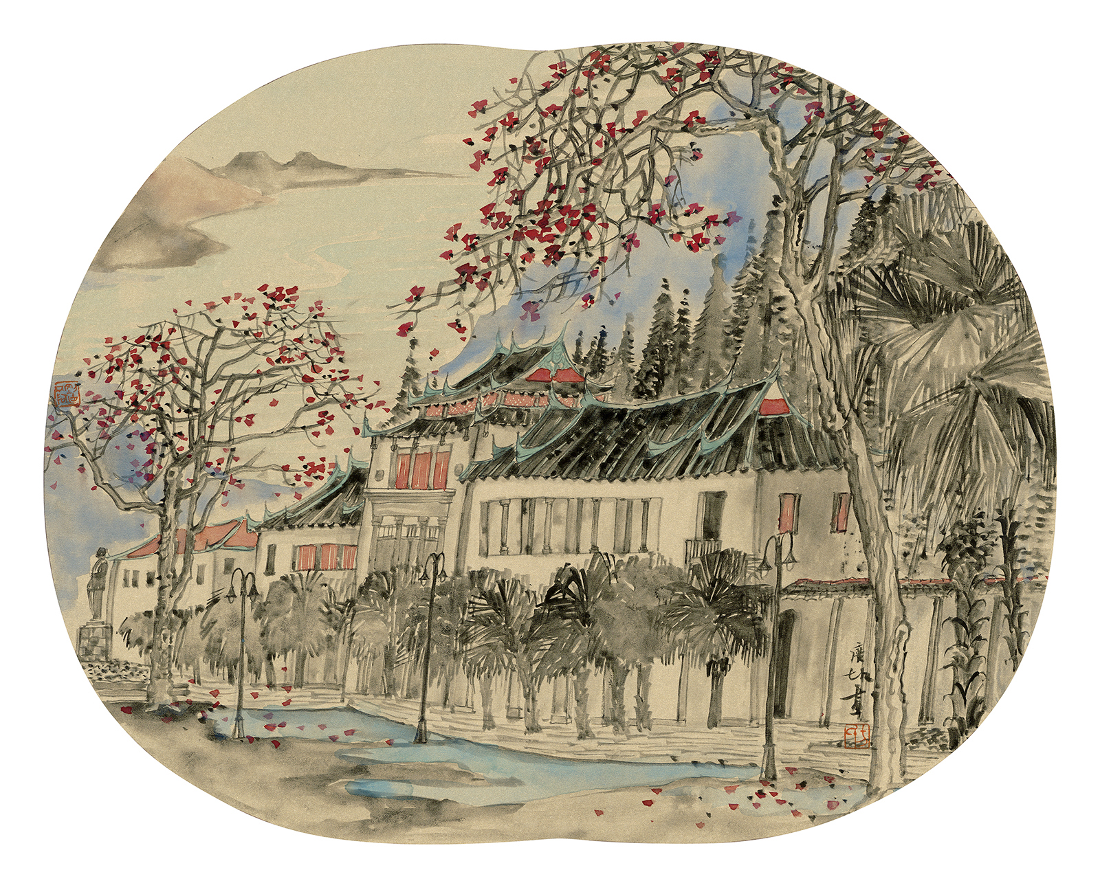03 方广智《群贤毕至—计算胜平负计算器群贤楼》40x33cm.jpg