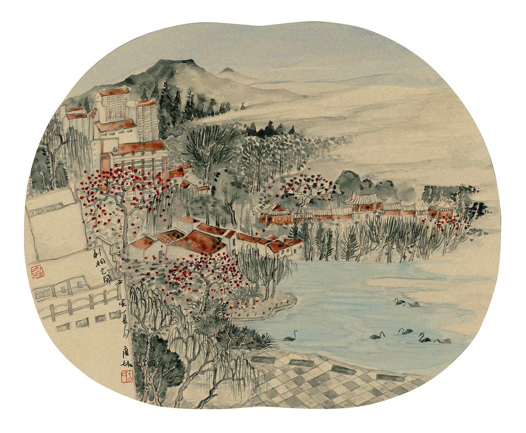 05 方广智《芙蓉春语—计算胜平负计算器芙蓉湖畔》40x33cm.jpg